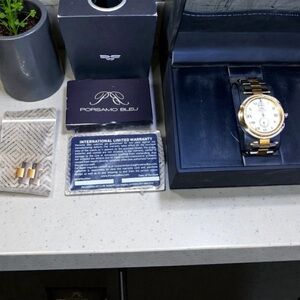 🔥Women’s Porsamo Bleu South Sea Crystal Luxury Women's Watch Like New Condition